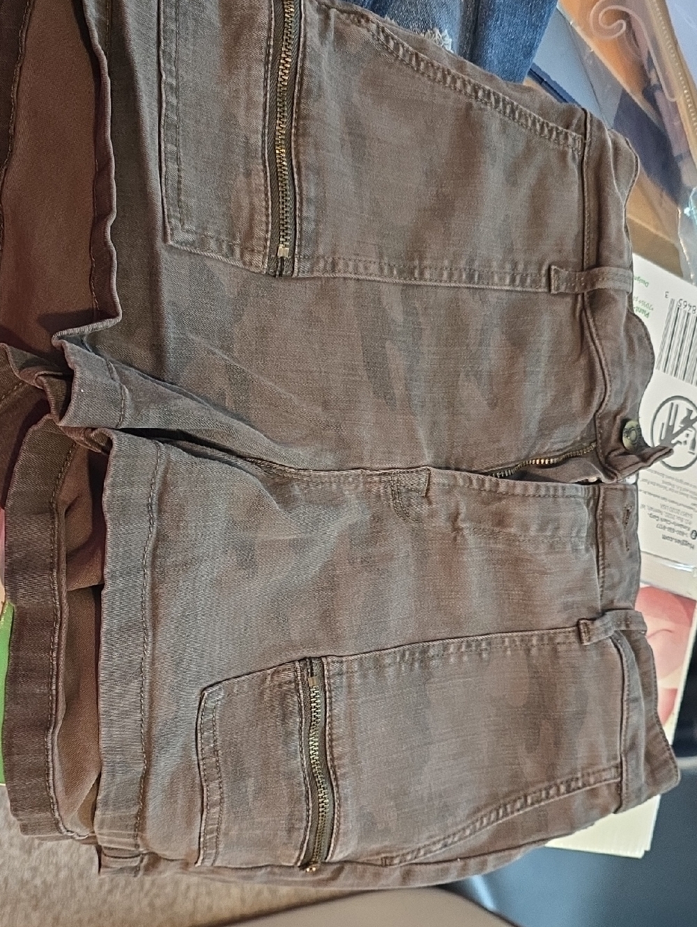 pistola Brown Utility Cargo Shorts with Zip Pockets